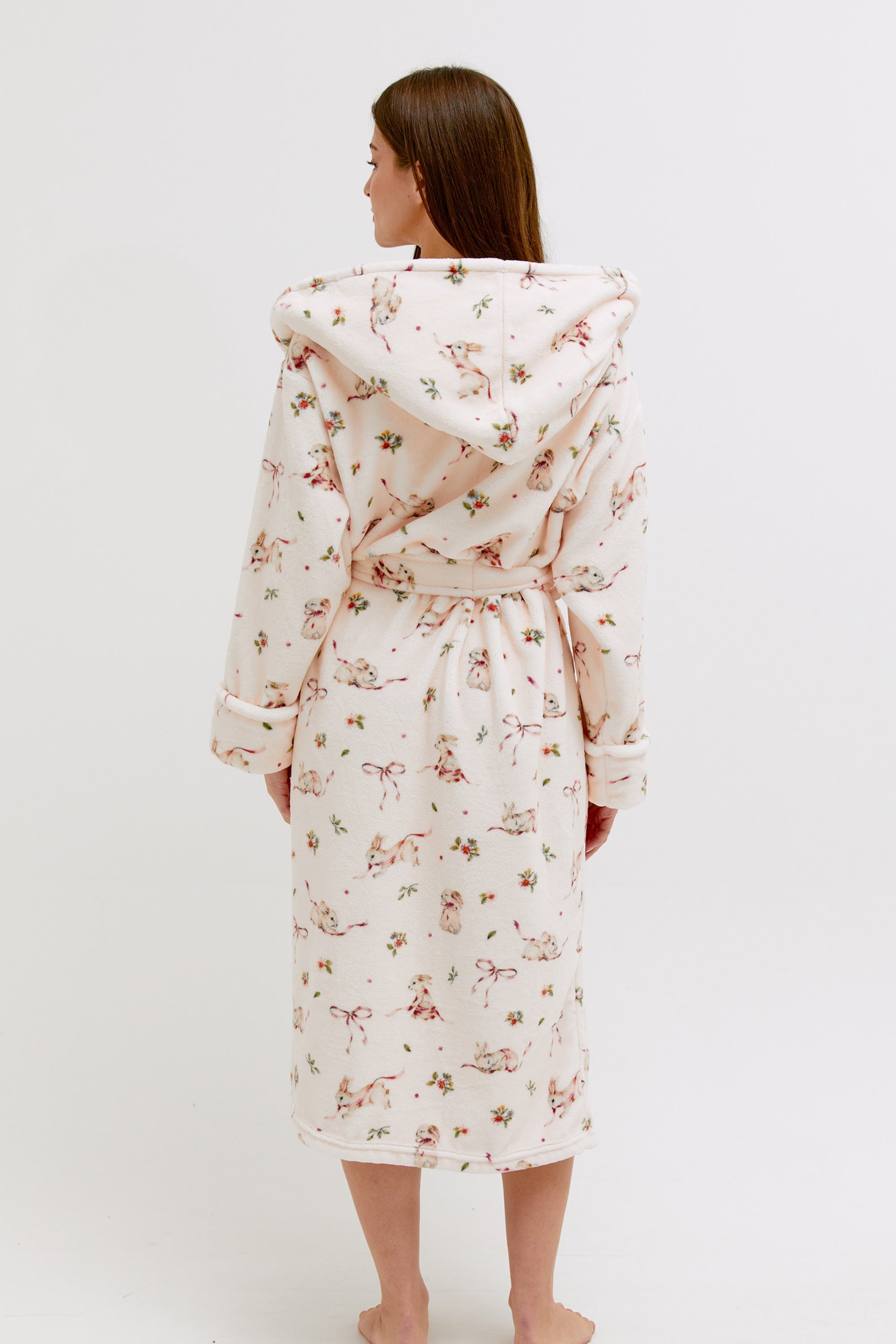 chinese dress ladies Slenderella Ladies Button Up Fleece Dressing Gown with Waffle Detail (Small main image 0