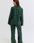 CMFRT 100% Cotton Luxury Soft Long Tartan Pyjama Set - Rowen