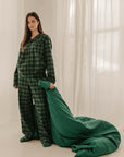 CMFRT 100% Cotton Luxury Soft Long Tartan Pyjama Set - Rowen