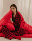 CMFRT 100% Cotton Petite Luxury Soft Long Tartan Pyjama Set - Frankie