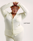 CMFRT Regular Length Luxury Soft Long Pyjama Set - Lydia