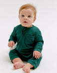 CMFRT Luxury Soft Baby Romper With Headband - Esmeralda