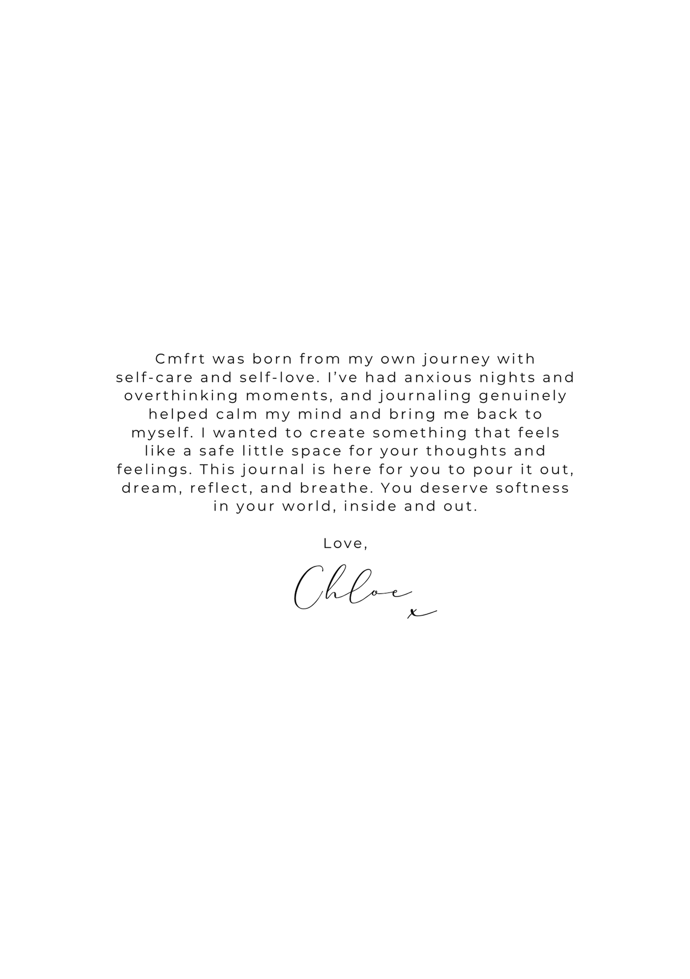 Cmfrt Rosie Journal