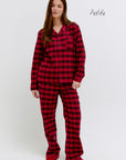 CMFRT 100% Cotton Petite Luxury Soft Long Tartan Pyjama Set - Frankie