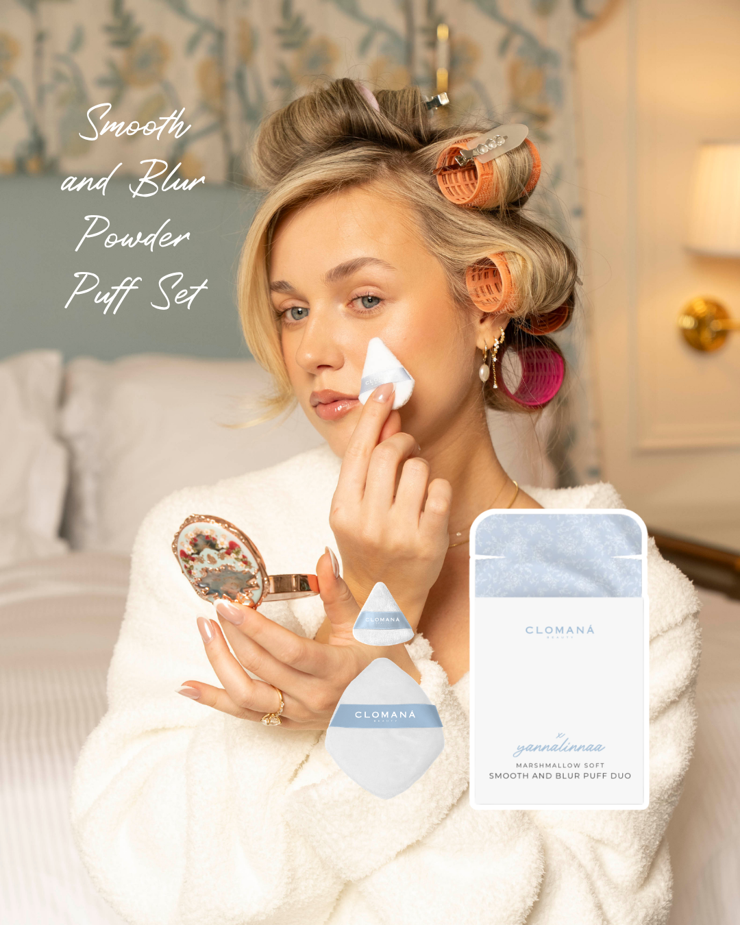 Clomana X Yana Powder Puff Mini and Large Set