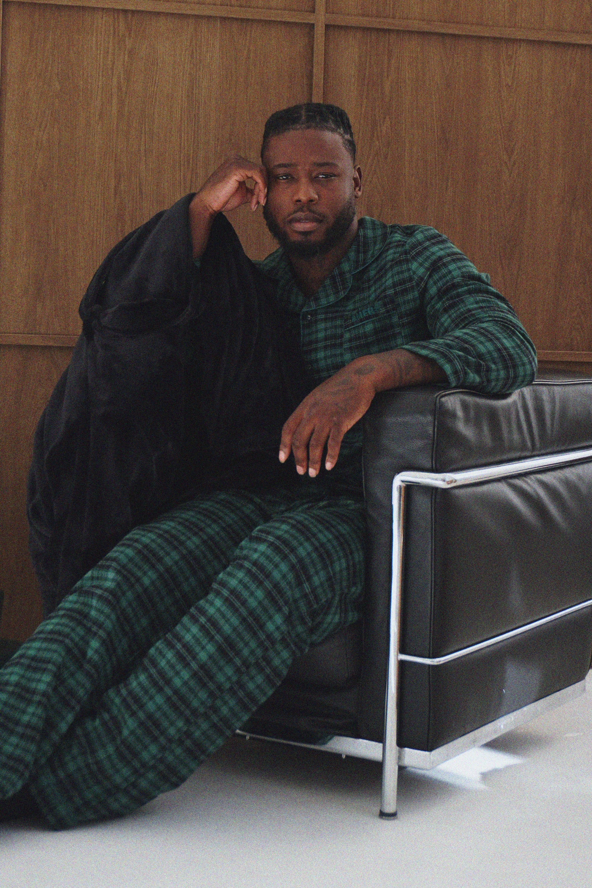 CMFRT 100% Cotton Petite Luxury Soft Long Tartan Pyjama Set - Rowen