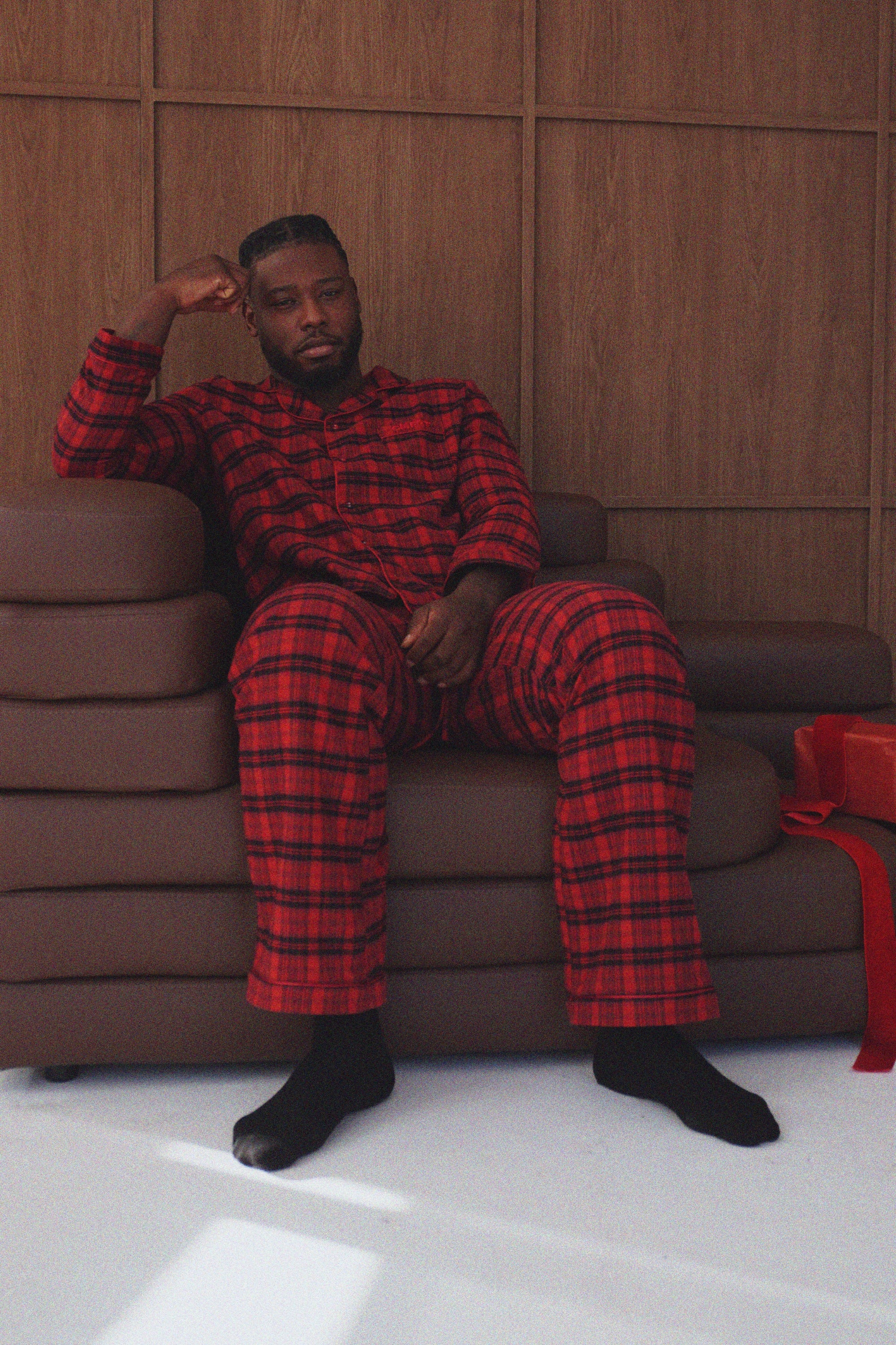 CMFRT 100% Cotton Luxury Soft Long Tartan Pyjama Set - Frankie